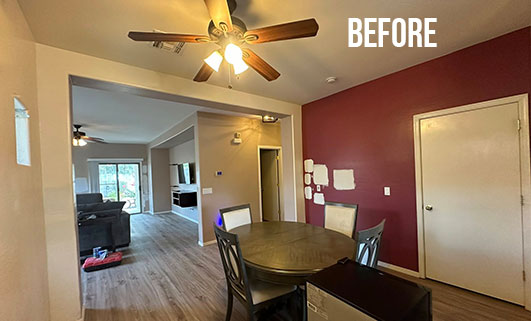 Dining Room Painting Before image